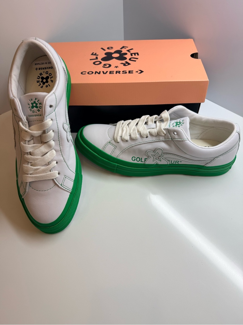 Converse x Golf Le Fleur One Star Leather Colorblock - Kelly Green M8.5/W10.5